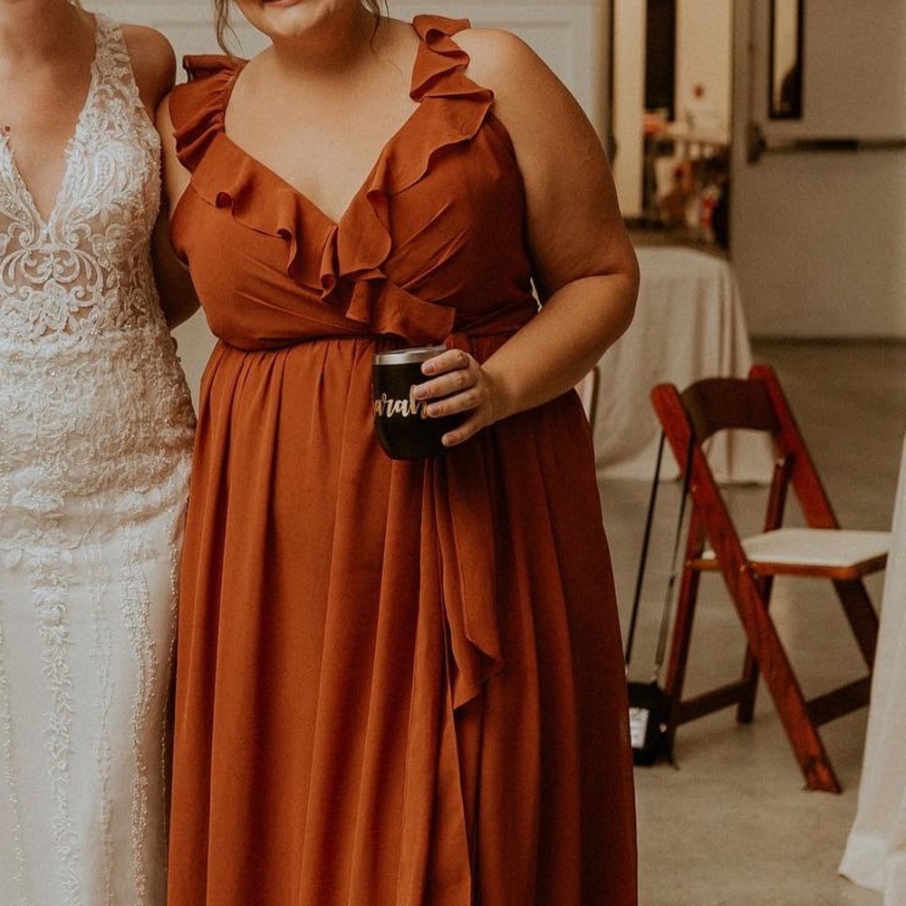 Burnt Orange Revelry Bridesmaid Dress